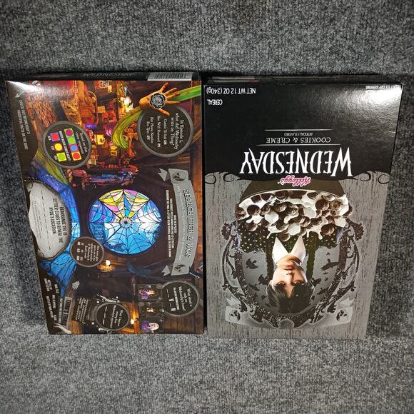 Kelloggs Wednesday Addams Cookies & Creme Cereal Set of 2 Limited Edition 12oz - Picture 2 of 9